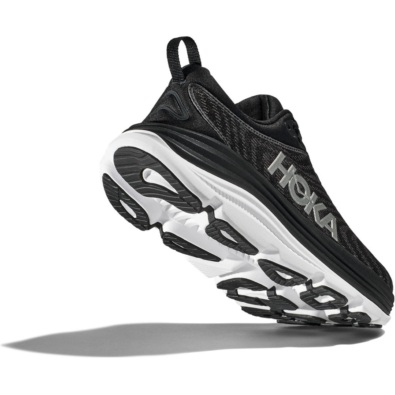 HOKA ONE ONE Women's Gaviota 5 - Black / White (Wide Width) - Image 4