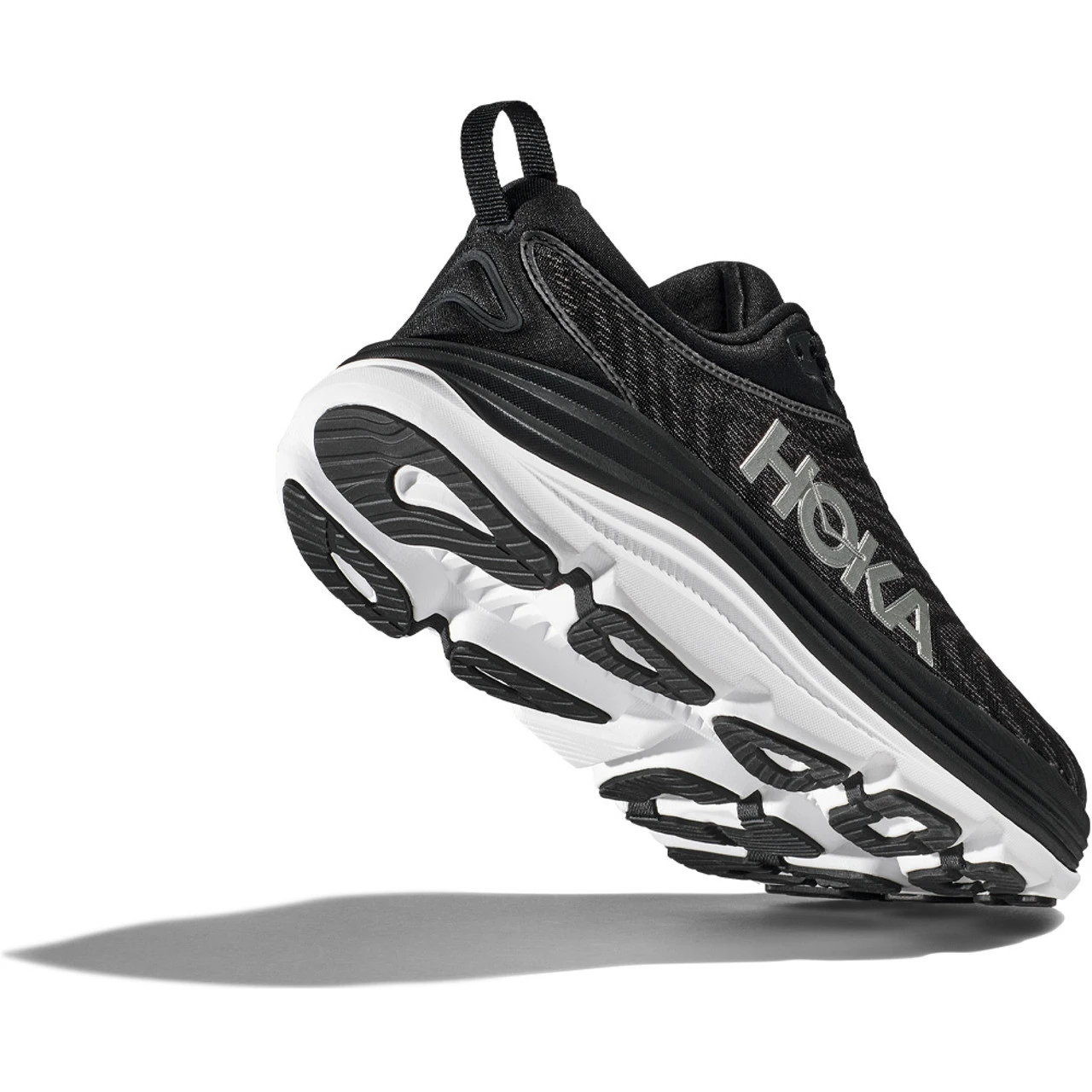 HOKA ONE ONE Women's Gaviota 5 - Black / White (Medium Width) - Image 4