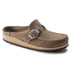 Birkenstock Women's Buckley Suede Leather - Gray Taupe (Narrow Width)