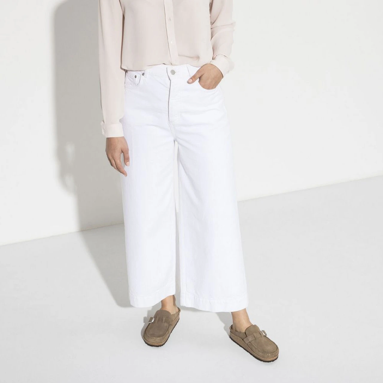 Birkenstock Women's Buckley Suede Leather - Gray Taupe (Narrow Width) - Image 6