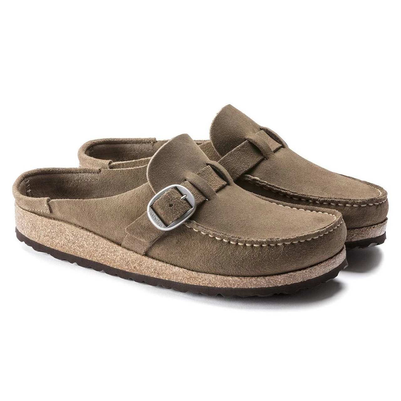 Birkenstock Women's Buckley Suede Leather - Gray Taupe (Narrow Width) - Image 3