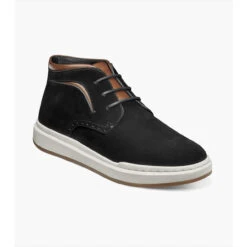 Stacy Adams Men's Corbin Plain Toe Chukka Boot - Black Suede