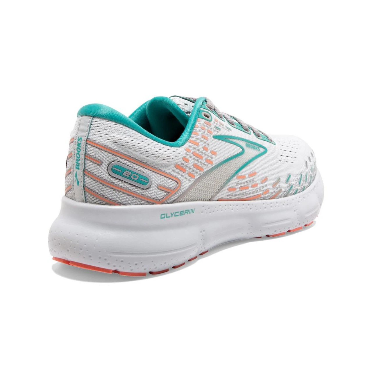 Brooks Women's Glycerin 20 - Oyster / Latigo Bay / Coral - Image 4
