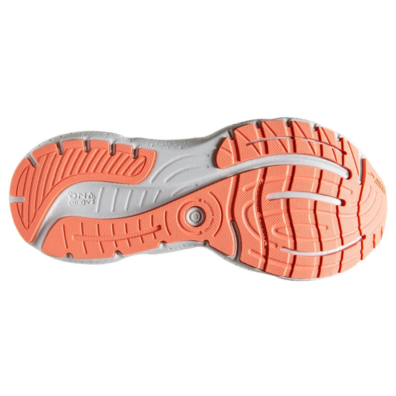 Brooks Women's Glycerin 20 - Oyster / Latigo Bay / Coral - Image 6