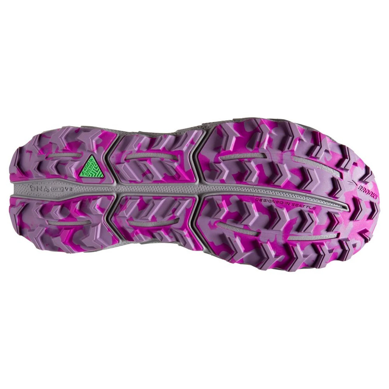 Brooks Women's Cascadia 17 - Oyster / Blackened Pearl / Purple - Image 6