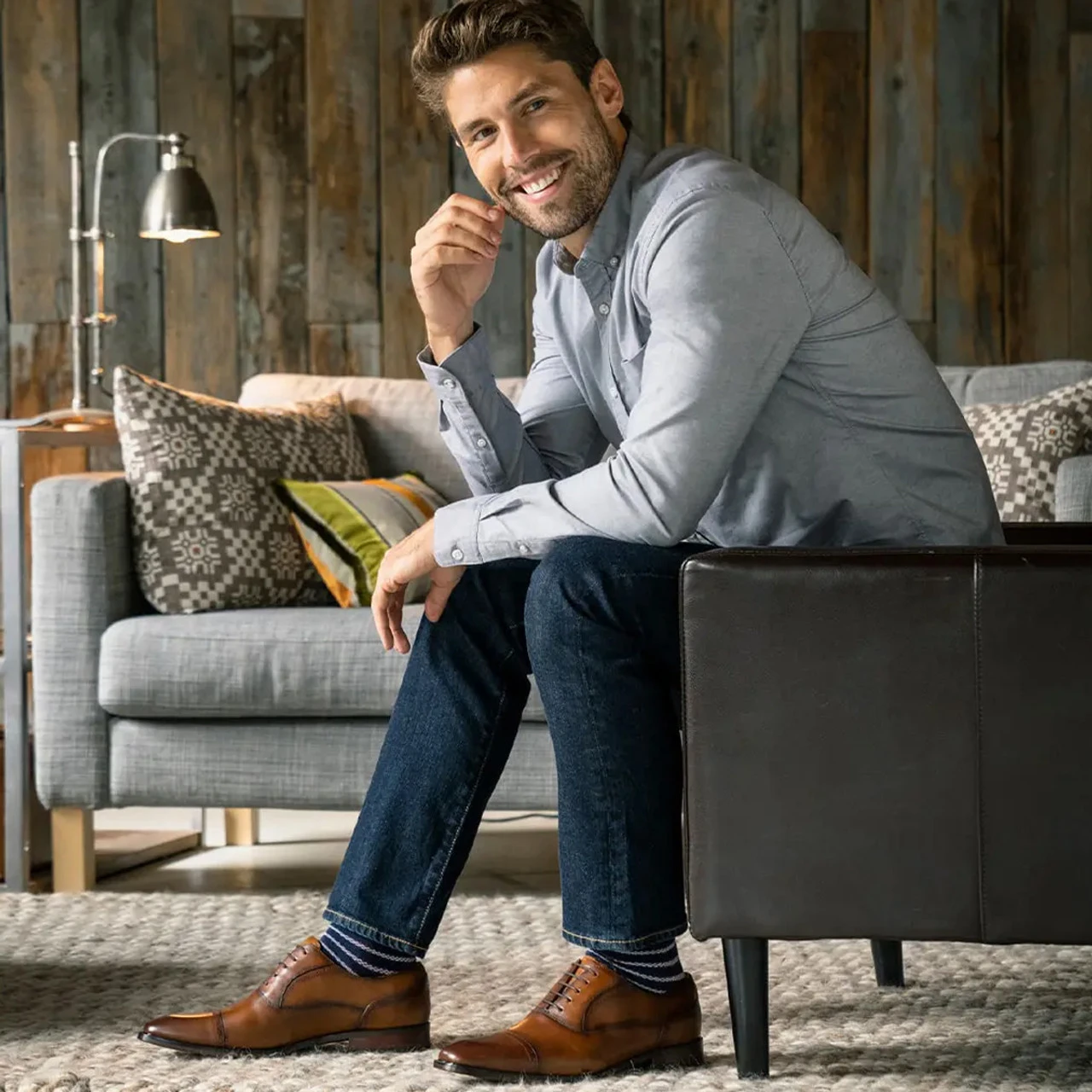 Florsheim Men's Sorrento Cap Toe Oxford - Cognac - Image 4