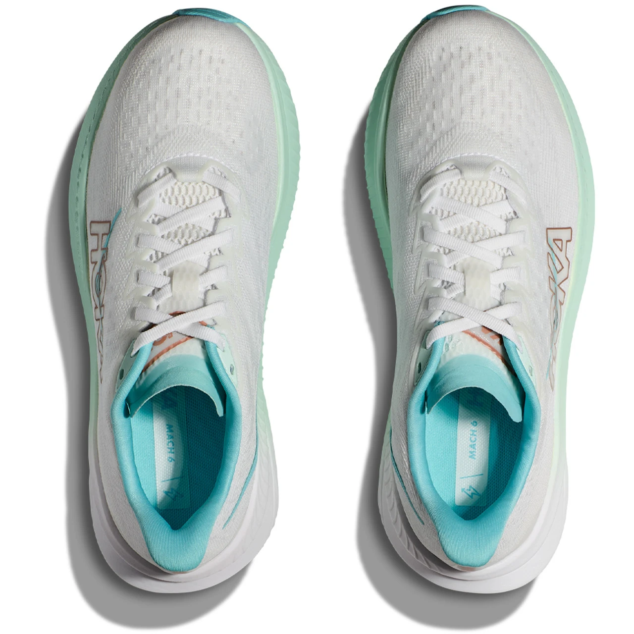 HOKA ONE ONE Women's Mach 6 - Frost / Rose Gold (Wide Width) - Image 7