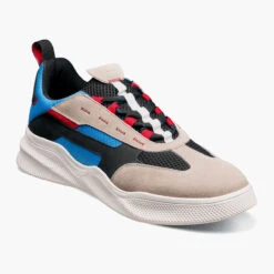 Stacy Adams Men's T-Toe Lace Up Sneaker - Chalk Blue Multi