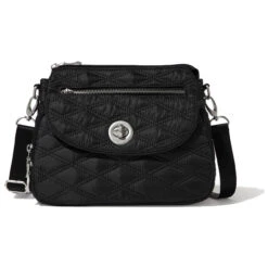 Baggallini Calais Crossbody Bag - Black Quilt