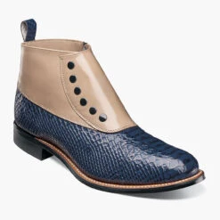 Stacy Adams Men's Madison Spectator Spat Cap Toe Demi Boot - Blue Multi