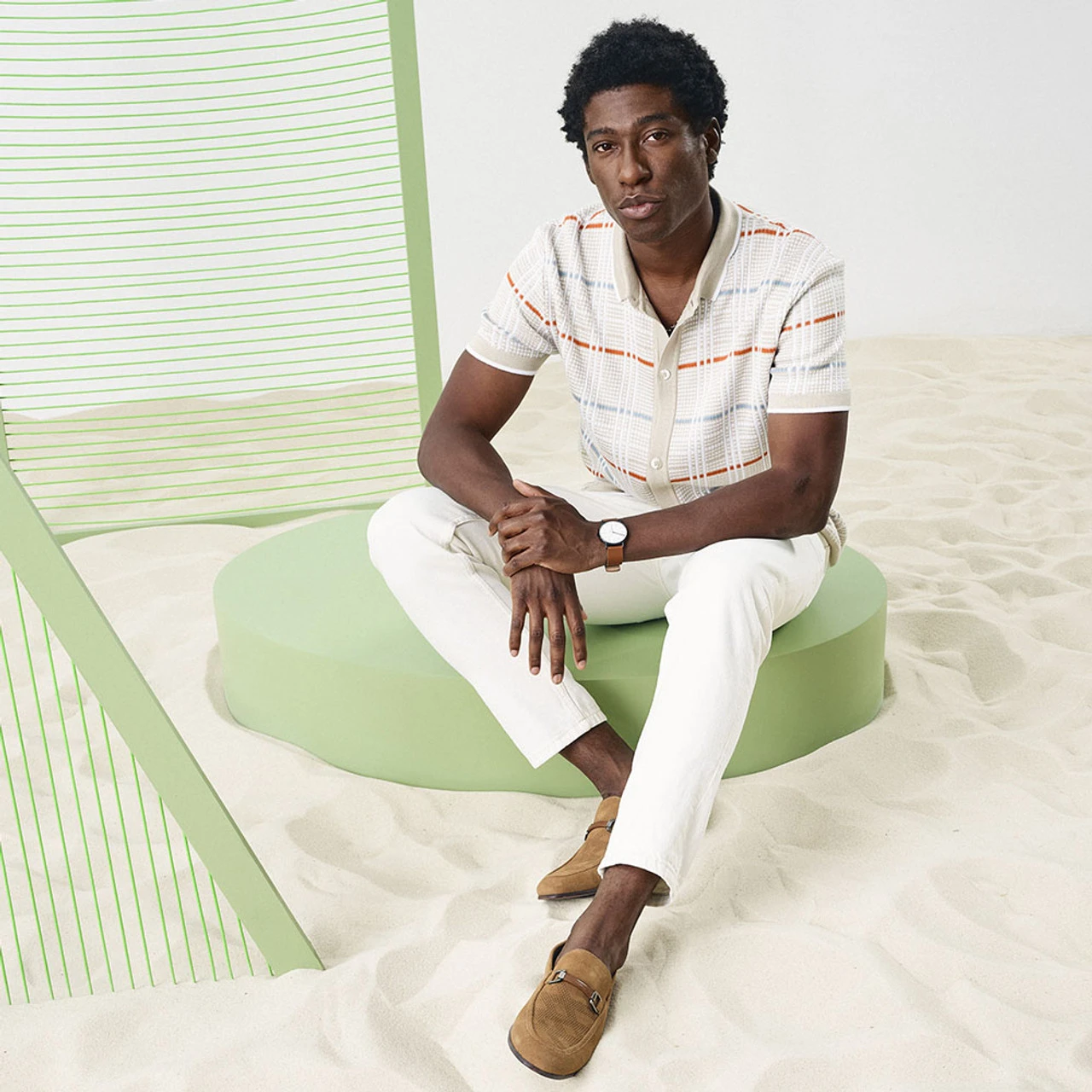 Stacy Adams Men's Wydell Moc Toe Bit Slip-On - Tan Suede - Image 8