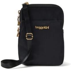 Baggallini Take Two RFID Bryant Crossbody - Black / Gold