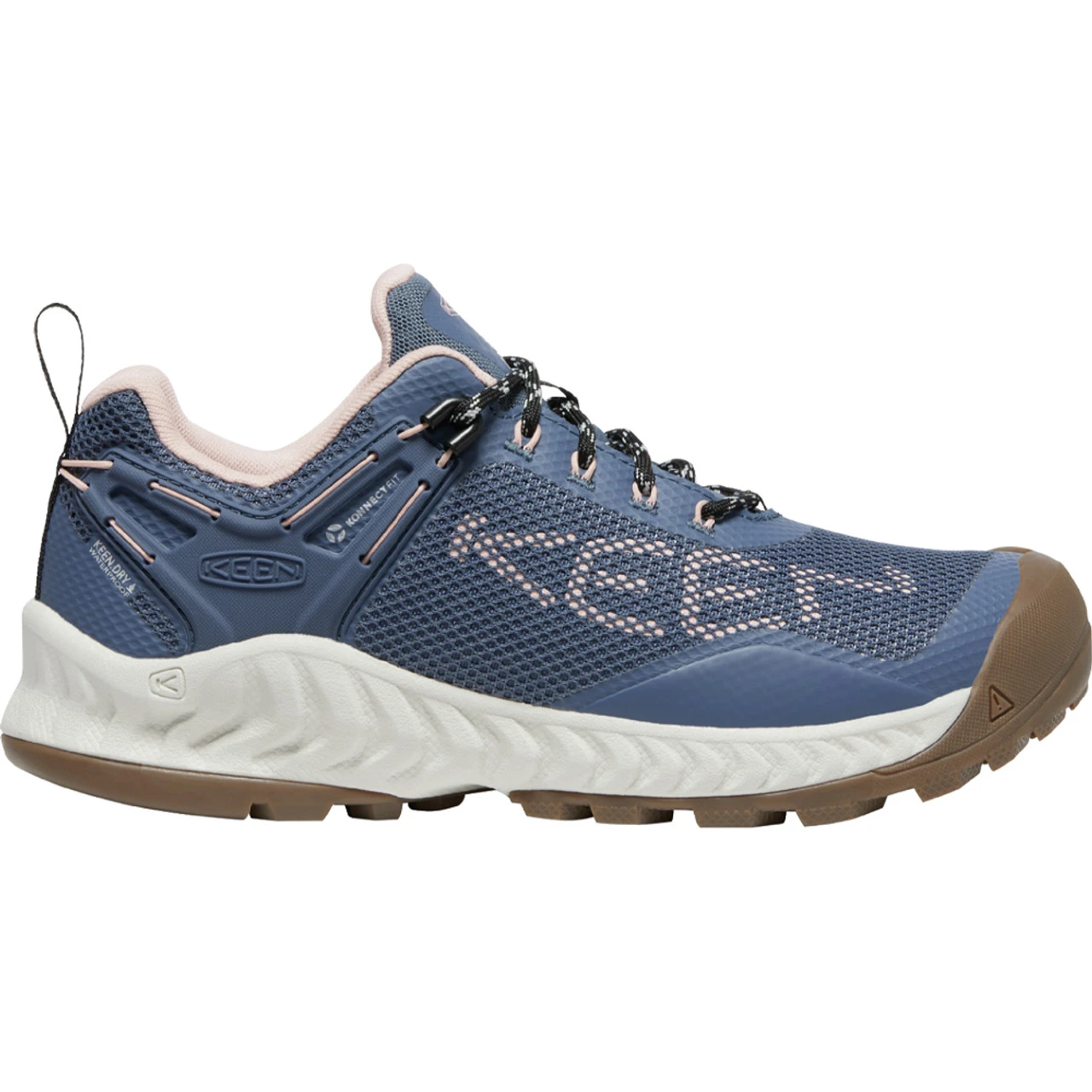 KEEN Women's NXIS EVO Waterproof - Vintage Indigo / Peachy KEEN - Image 2