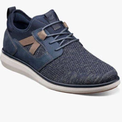 Florsheim Men's Venture Knit Plain Toe Lace Up Sneaker - Navy
