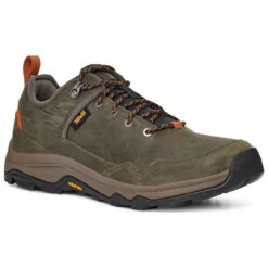 Teva Men's Riva RP Waterproof Hiking Sneaker - Dark Olive/ Orange