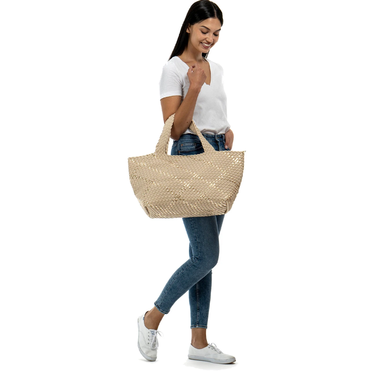 Haute Shore Bobbi Noir Woven Tote - Buff - Image 7