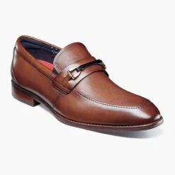 Stacy Adams Men's Kaylor Moc Toe Bit Slip-On - Cognac