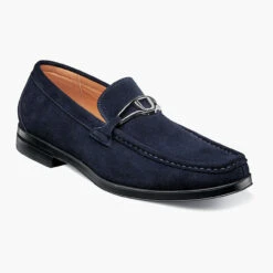 Stacy Adams Men's Palladian Moc Toe Slip-On - Navy Suede