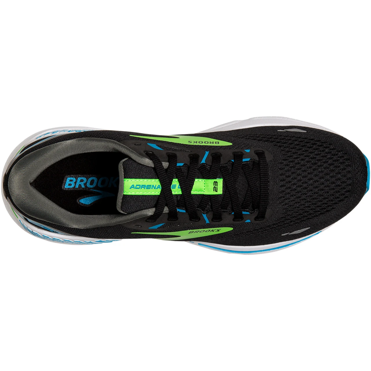 Brooks Men's Adrenaline GTS 23 - Black / Hawaiian Ocean / Green - Image 5