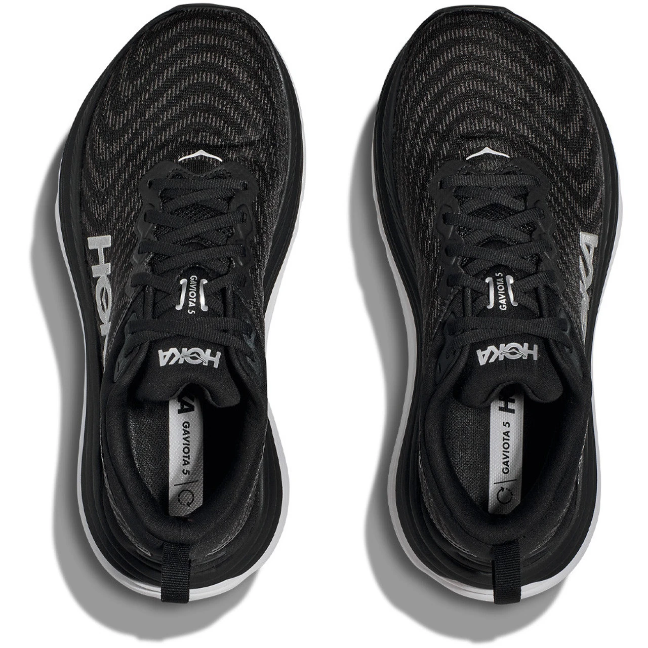 HOKA ONE ONE Women's Gaviota 5 - Black / White (Wide Width) - Image 6
