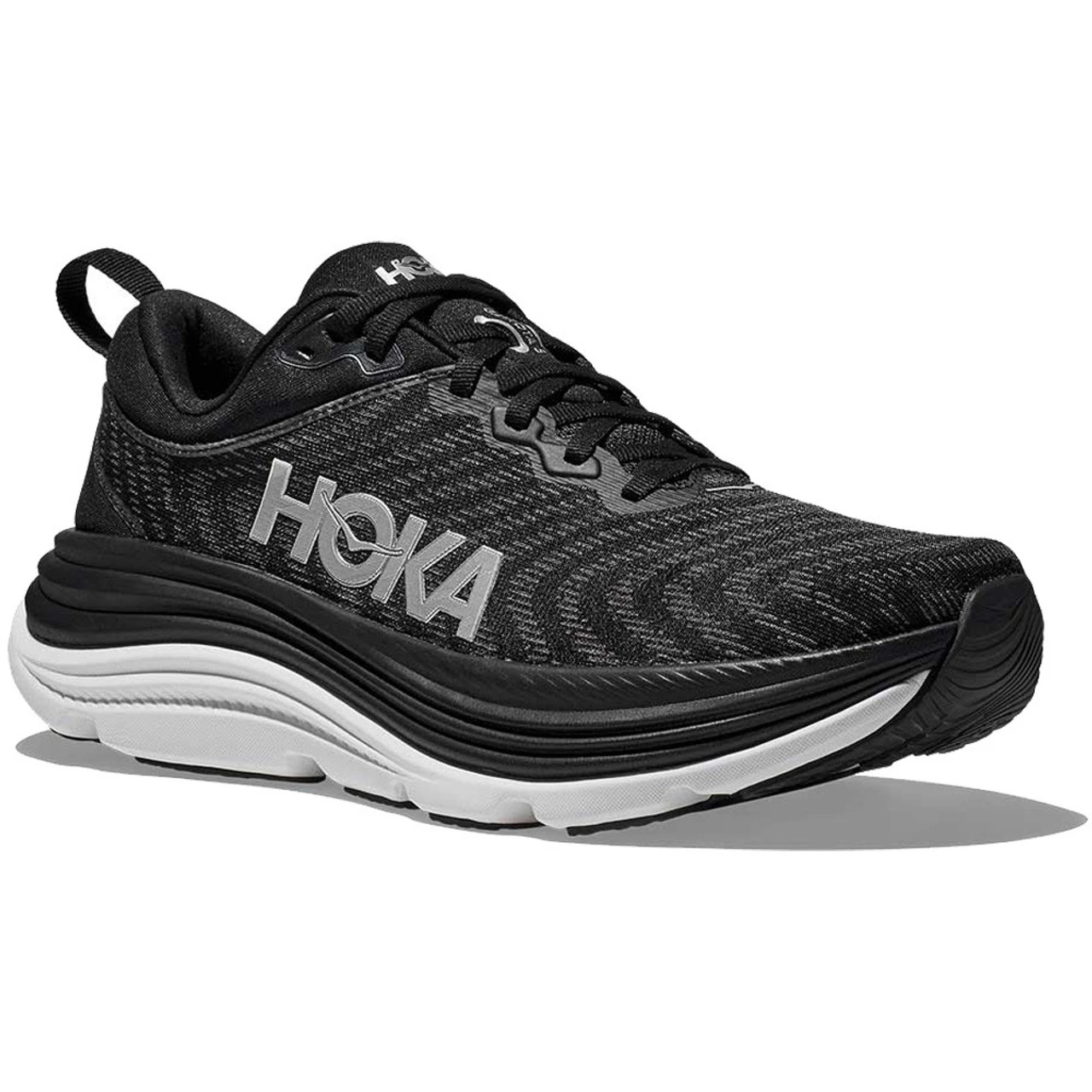 HOKA ONE ONE Men's Gaviota 5 - Black / White (Wide Width) - Image 2