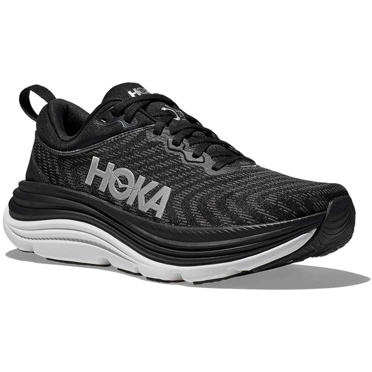 HOKA ONE ONE Men's Gaviota 5 - Black / White (Medium Width) - Image 2