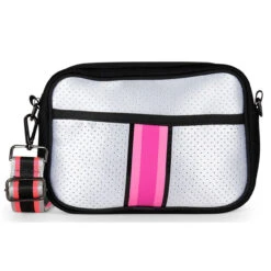 Haute Shore Drew Disco Neoprene Crossbody - White / Pink