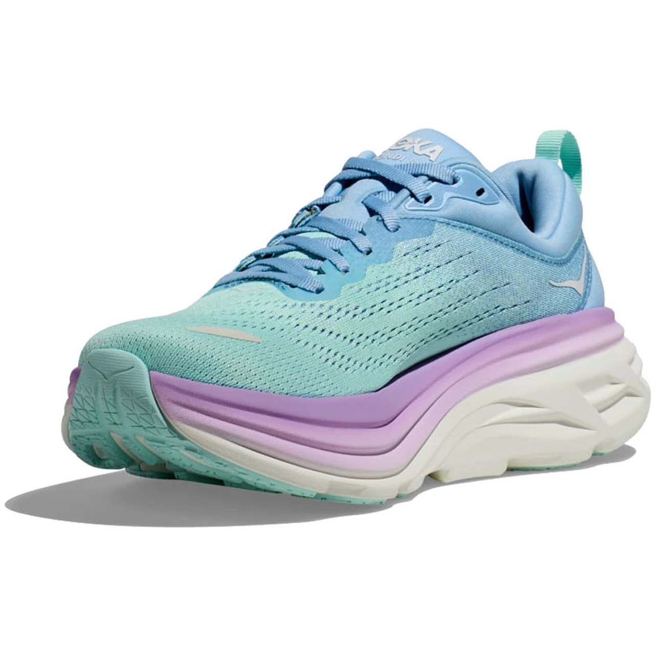HOKA ONE ONE Women's Bondi 8 - Airy Blue / Sunlit Ocean (Wide Width) - Image 2