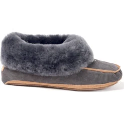 Superlamb Women's Navajo Moccasin - Charcoal