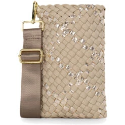 Haute Shore Shay Woven Phone Bag - Buff