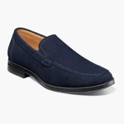 Stacy Adams Men's Pelton Moc Toe Slip-on - Navy Suede