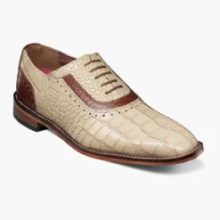 Stacy Adams Men's Riccardi Plain Toe Oxford - Ivory Multi