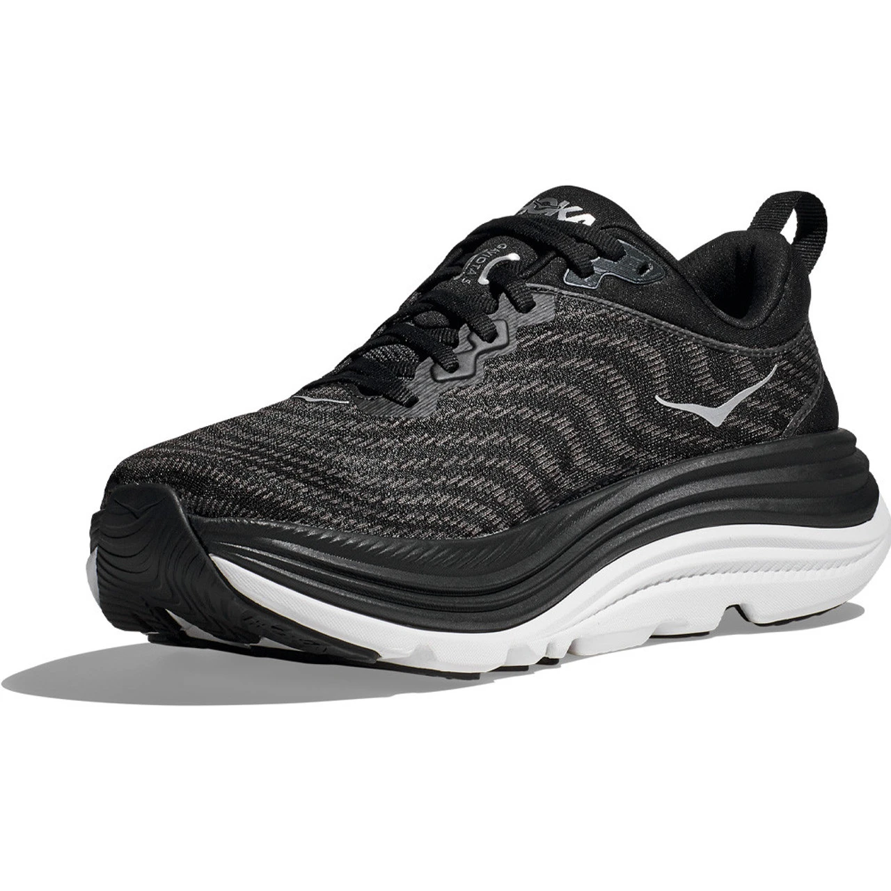 HOKA ONE ONE Women's Gaviota 5 - Black / White (Wide Width) - Image 3