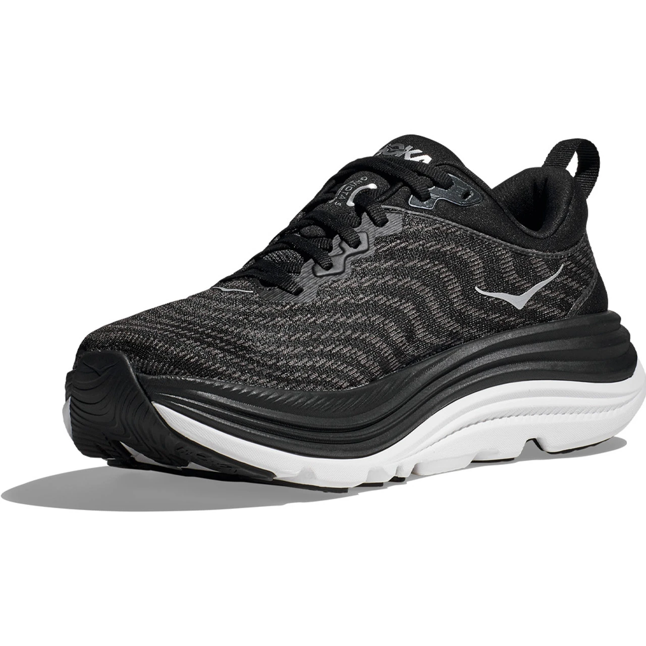 HOKA ONE ONE Women's Gaviota 5 - Black / White (Medium Width) - Image 3