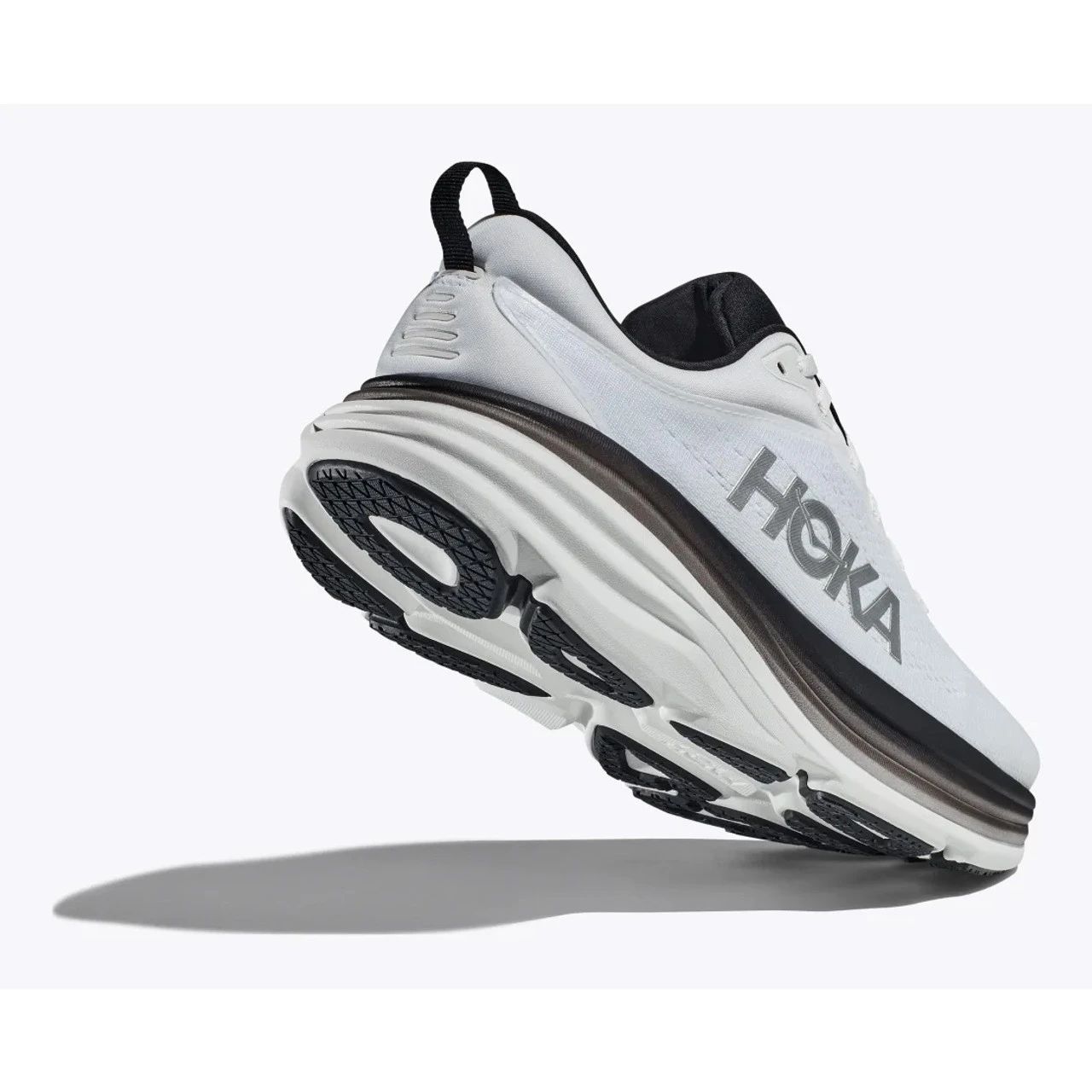 HOKA ONE ONE Men's Bondi 8 - White / Black (Medium Width) - Image 3