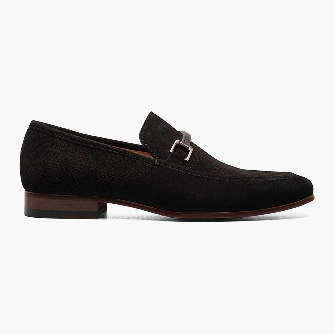 Stacy Adams Men's Wydell Moc Toe Bit Slip-On - Black Suede - Image 2