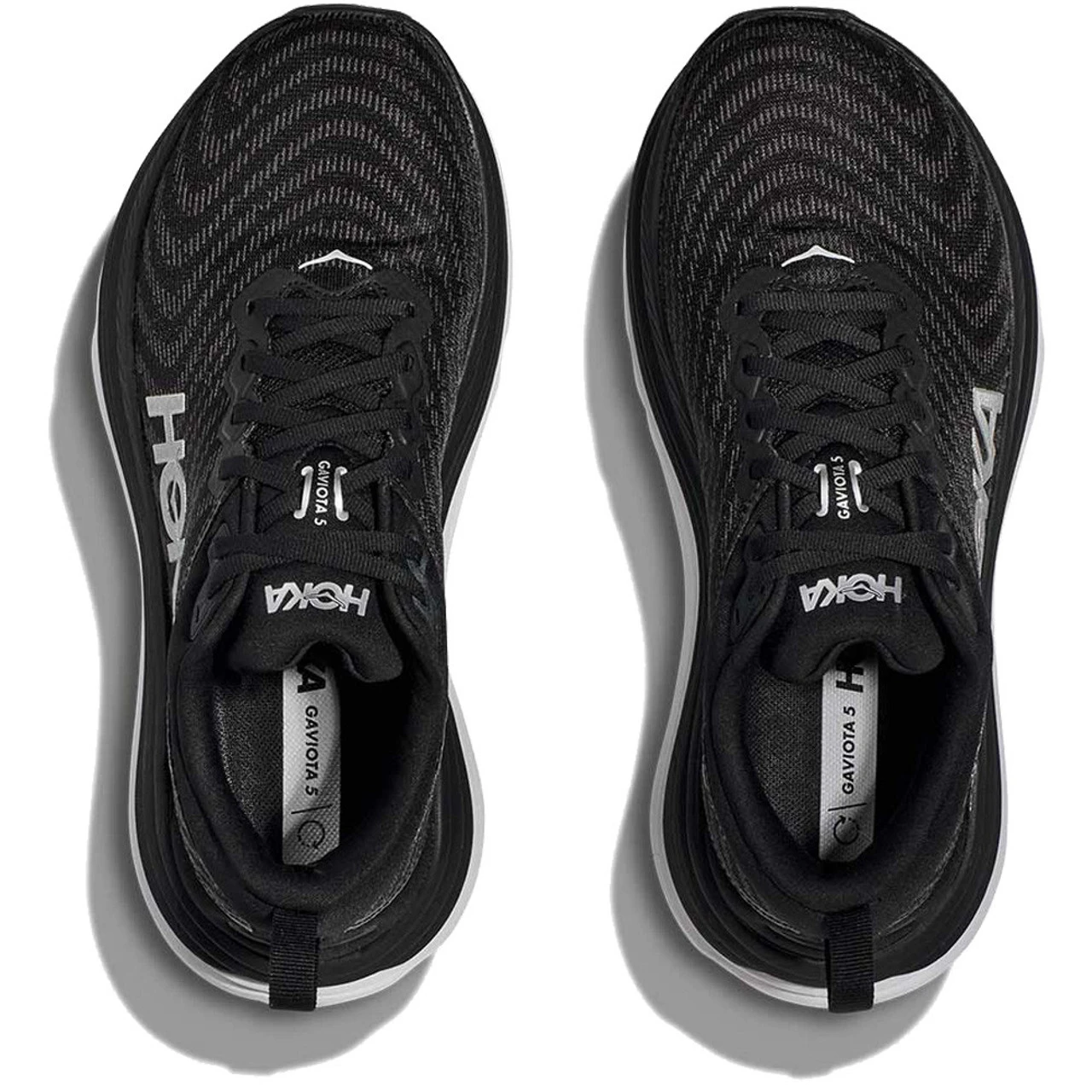 HOKA ONE ONE Men's Gaviota 5 - Black / White (Wide Width) - Image 6