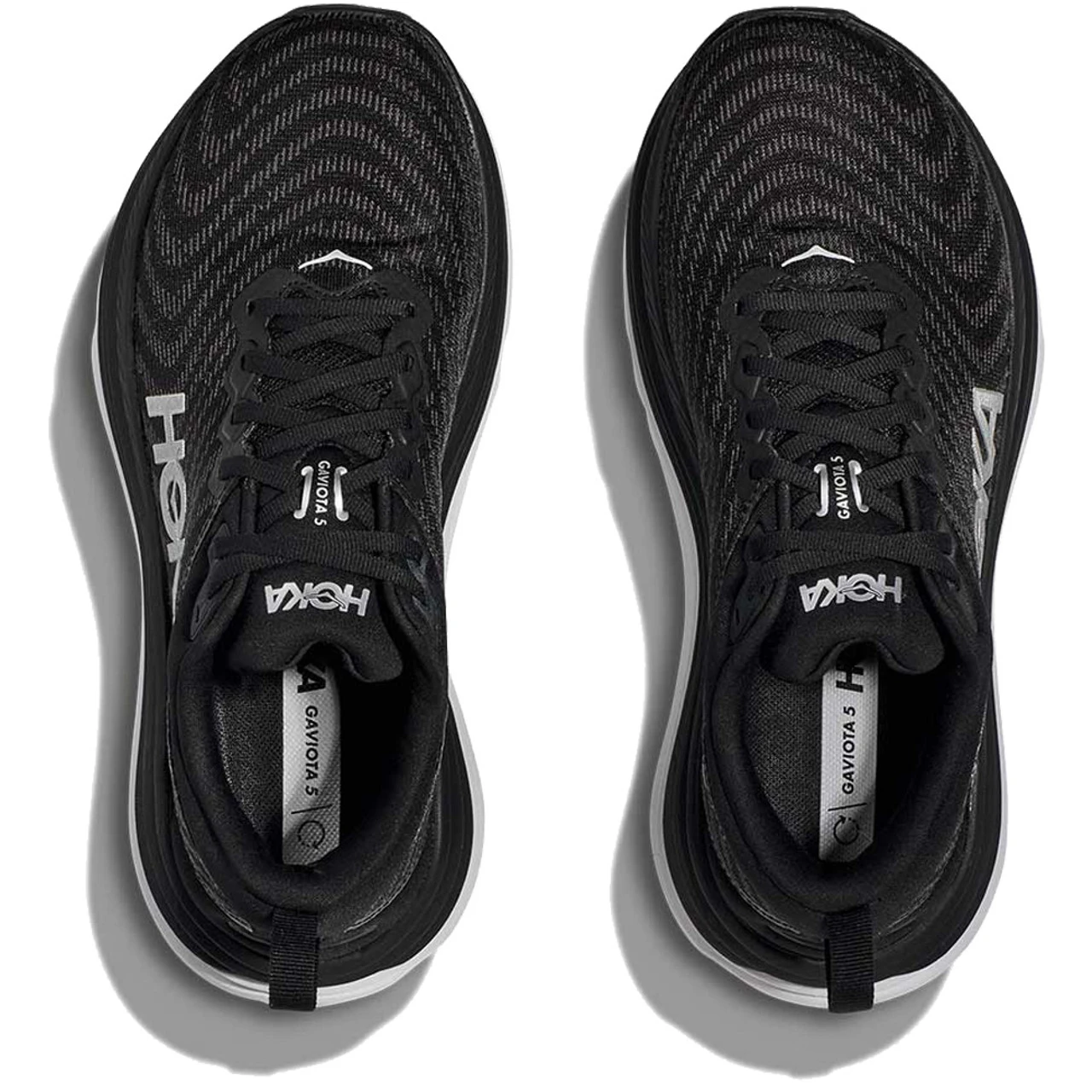 HOKA ONE ONE Men's Gaviota 5 - Black / White (Medium Width) - Image 5