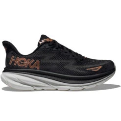 HOKA ONE ONE Women's Clifton 9 - Black / Rose Gold (Medium Width)