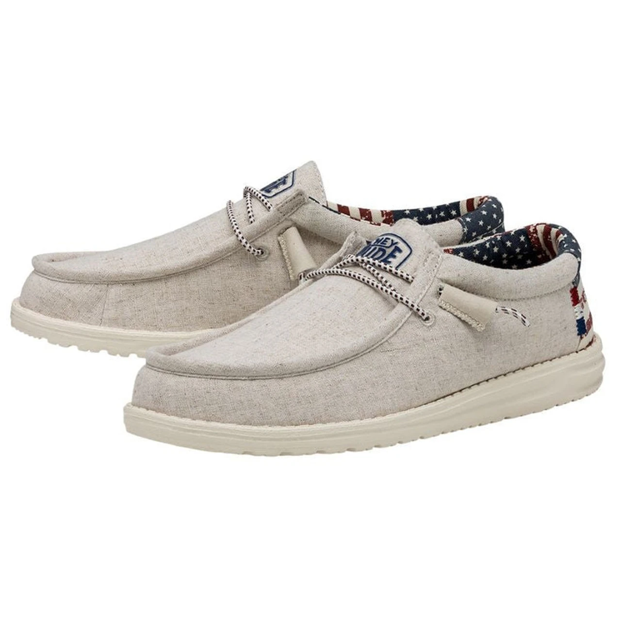 Hey Dude Men's Wally Patriotic - Off White - Image 2