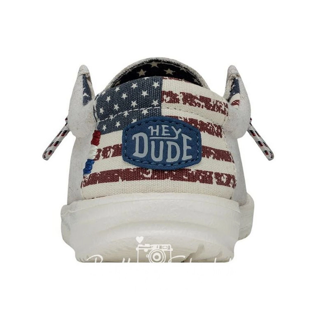 Hey Dude Youth Wally - Off White Patriotic - Image 5