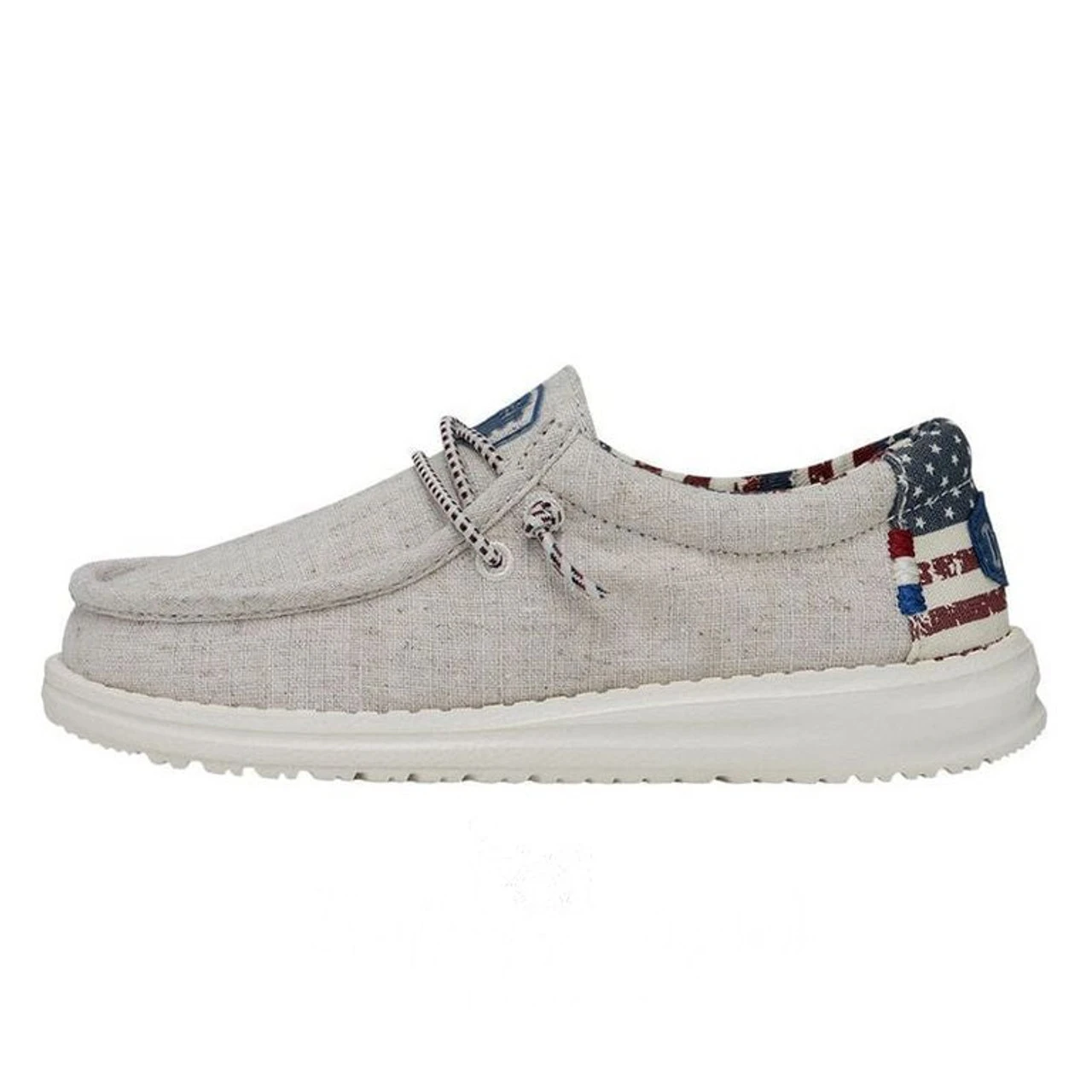 Hey Dude Youth Wally - Off White Patriotic