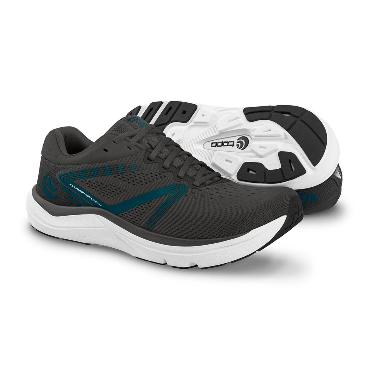 Topo Athletic Men's Magnifly 4 - Grey / Navy - Image 4