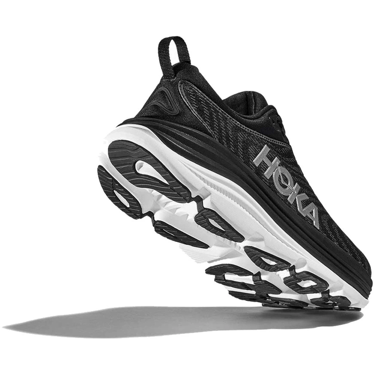 HOKA ONE ONE Men's Gaviota 5 - Black / White (Wide Width) - Image 3
