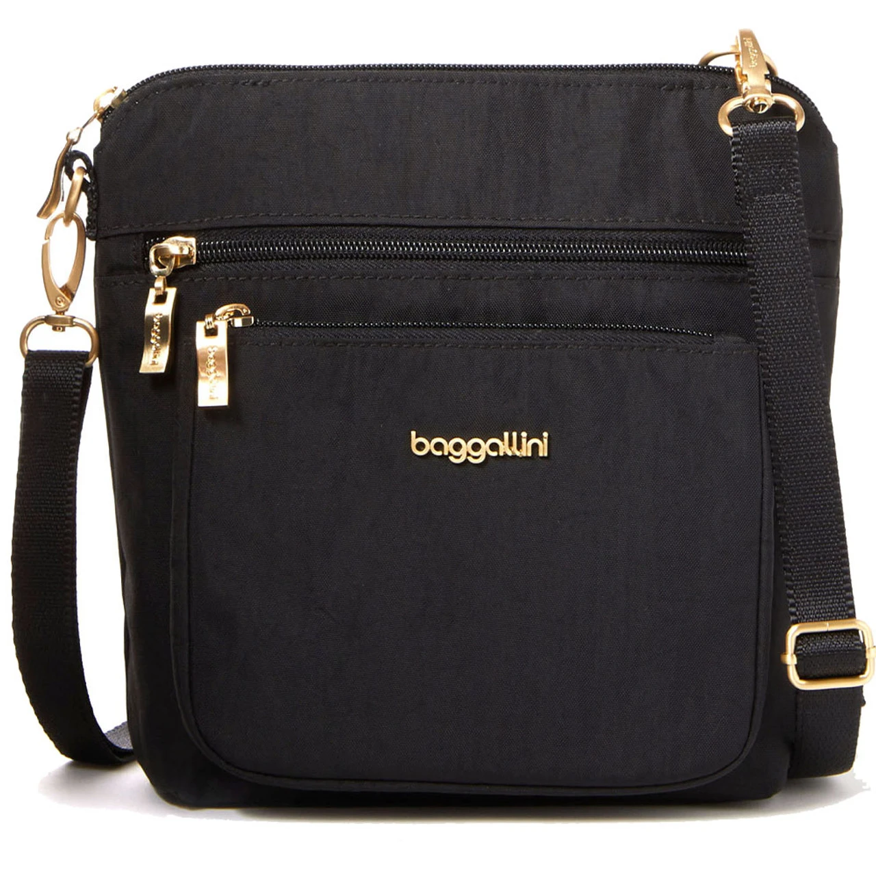 Baggallini Modern Pocket Crossbody - Black / Gold