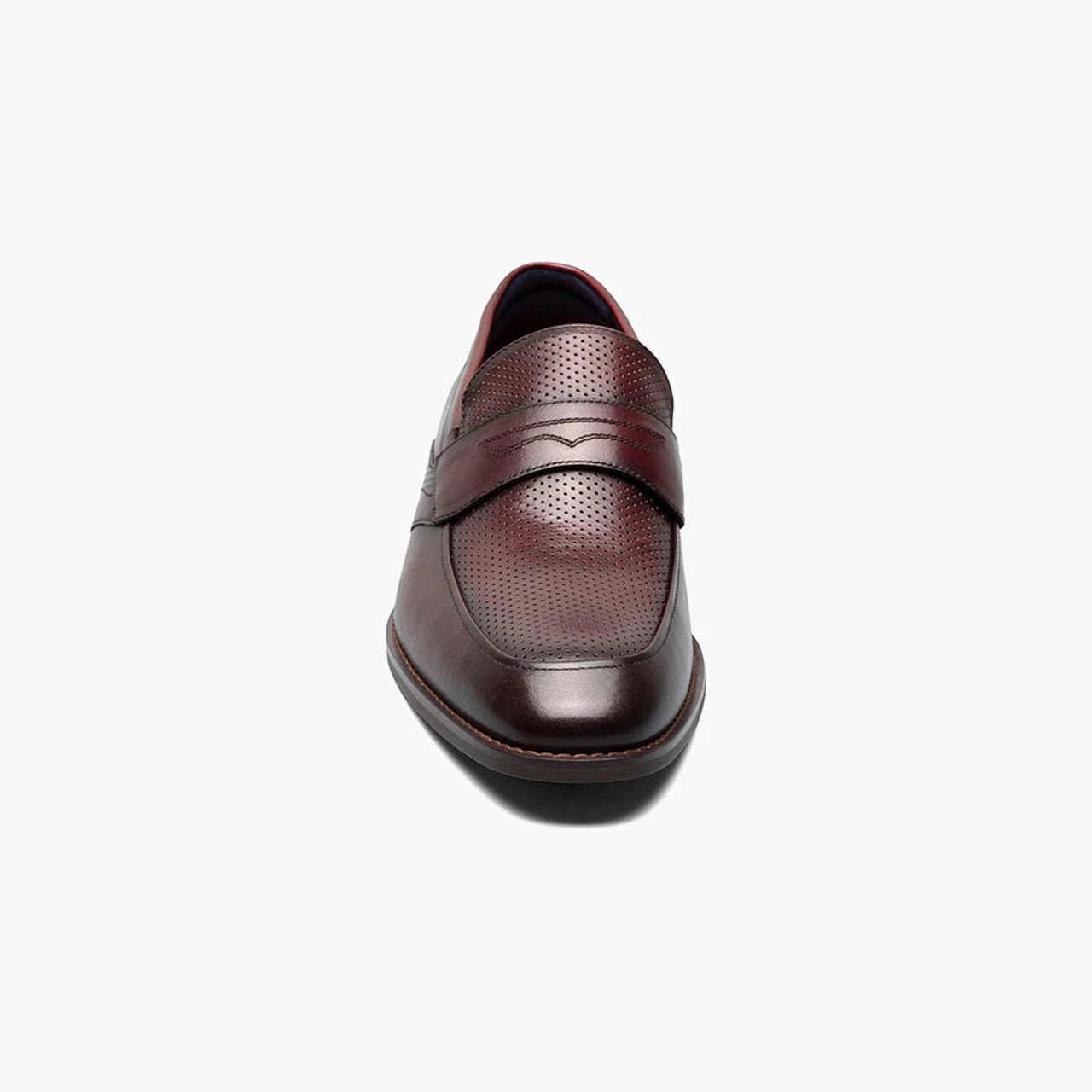 Stacy Adams Men's Karnes Moc Toe Penny Slip-On - Burgundy - Image 4