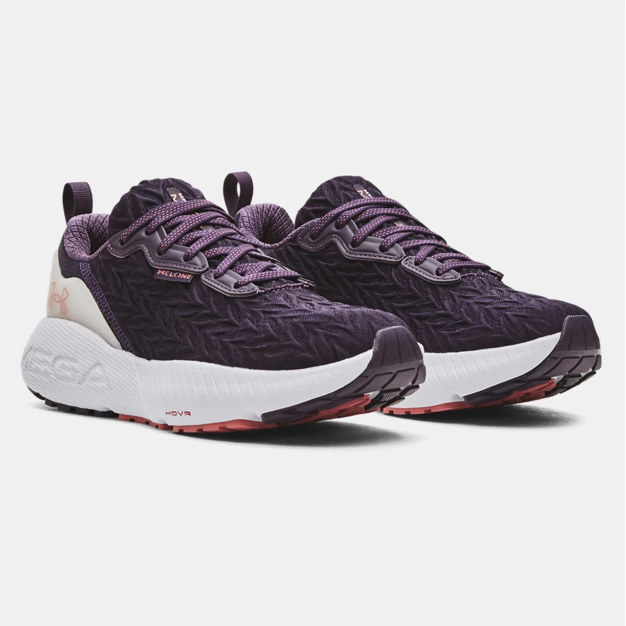 Under Armour Women's UA HOVR Mega 3 Clone - Tux Purple / White / Red Fusion - Image 3
