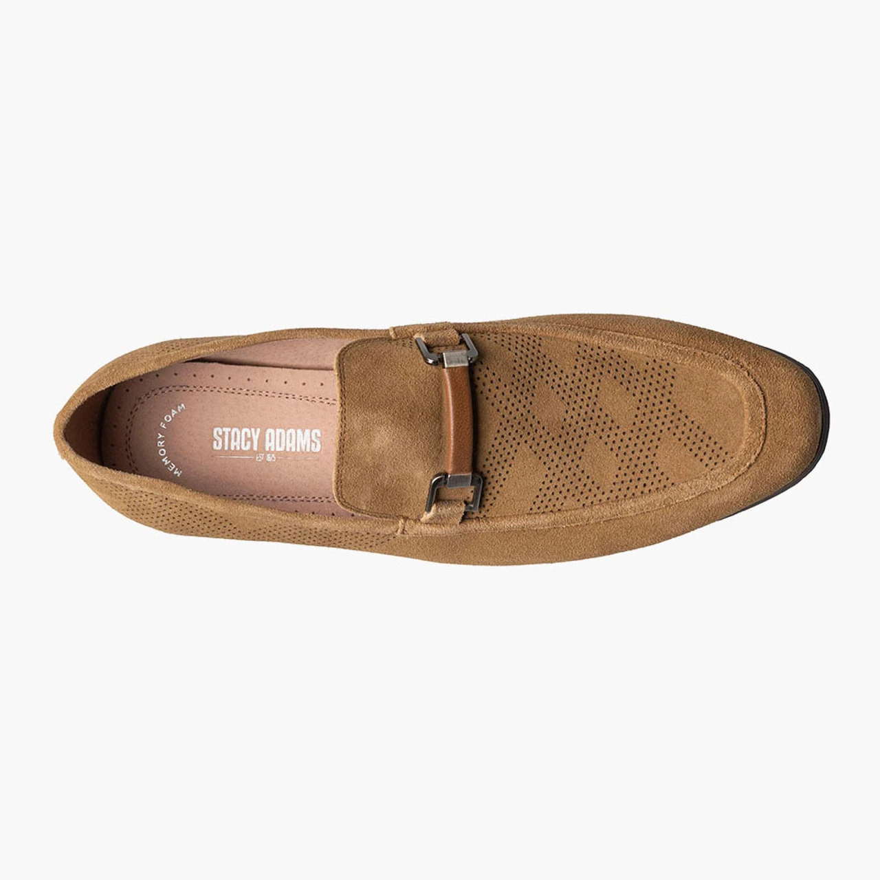 Stacy Adams Men's Wydell Moc Toe Bit Slip-On - Tan Suede - Image 6