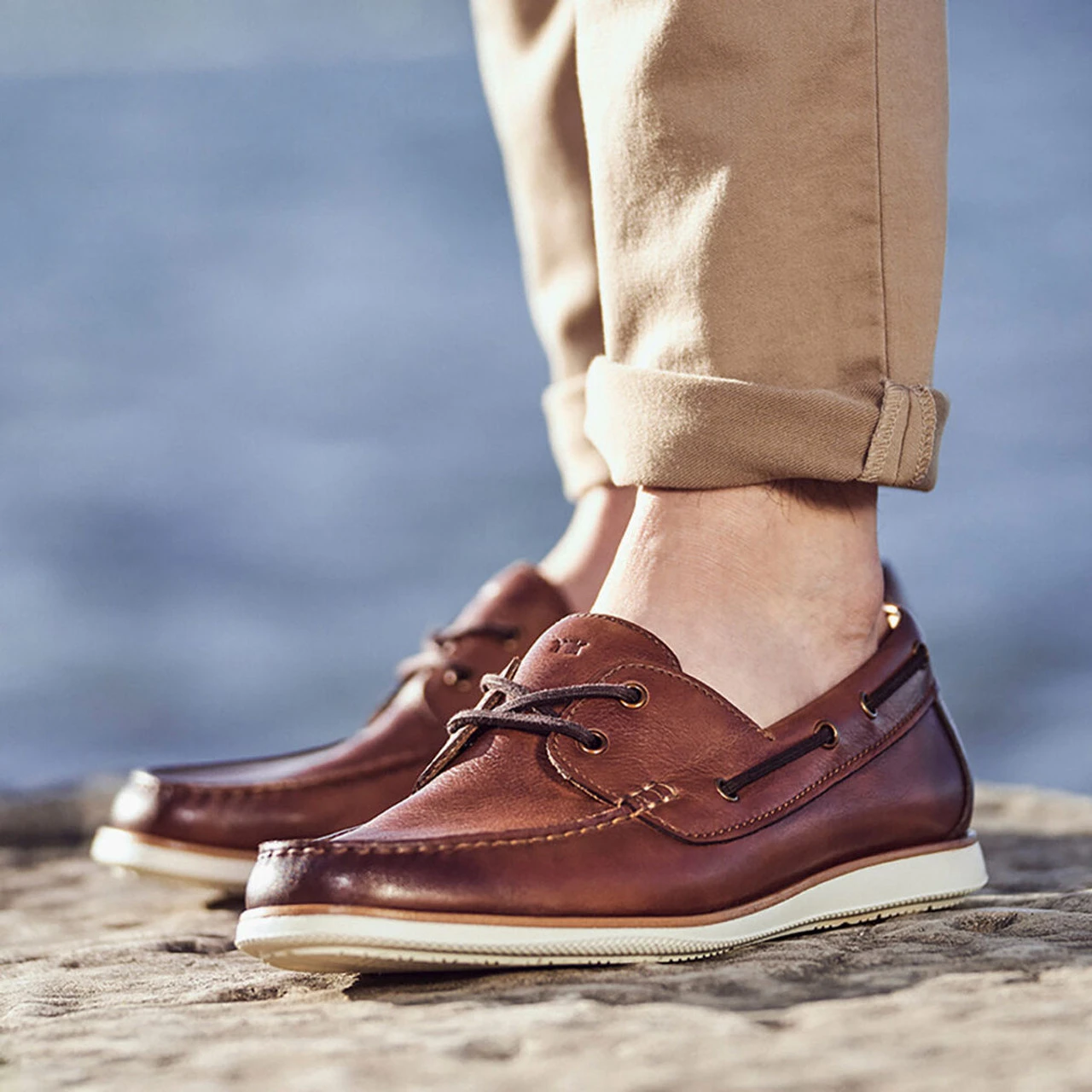 Florsheim Men's Atlantic Moc Toe Boat Shoe - Chocolate - Image 5