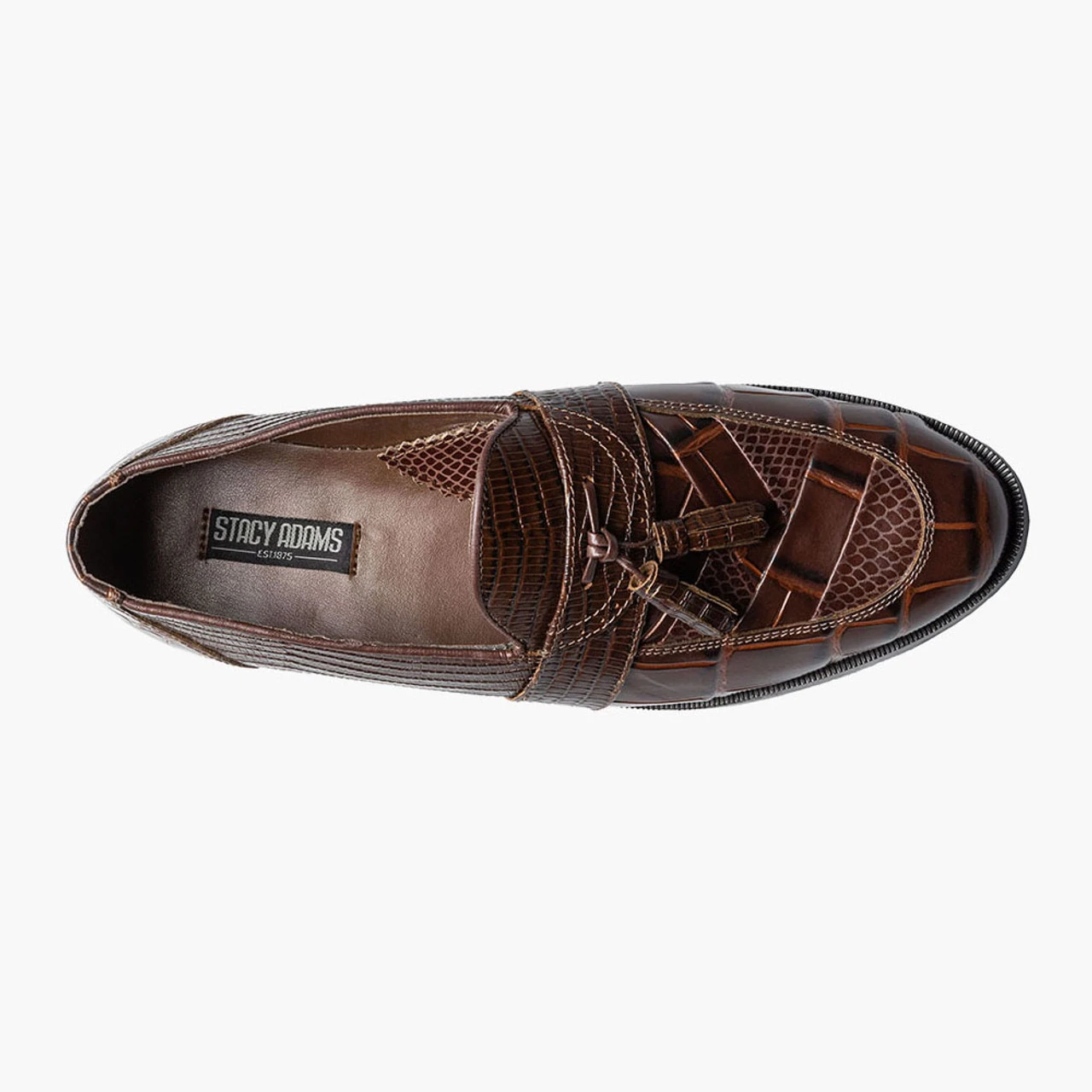 Stacy Adams Men's Santana II Moc Toe Tassel Slip-On - Cognac - Image 6